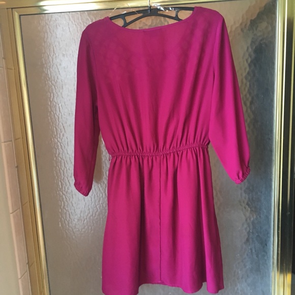 Fuschia dress with pockets - Picture 3 of 3